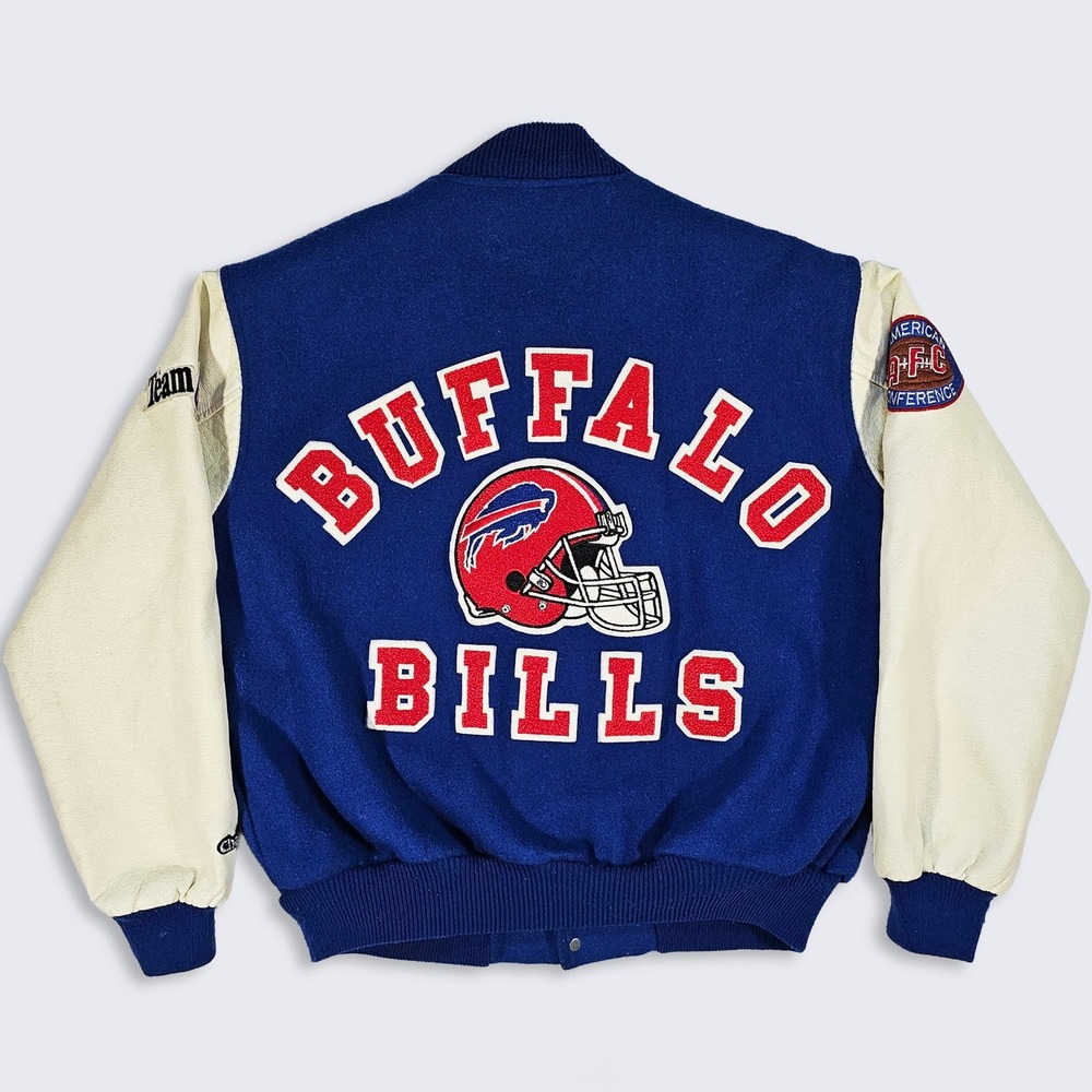 Buffalo Bills Vintage 90s Chalk Line Varsity Jacket